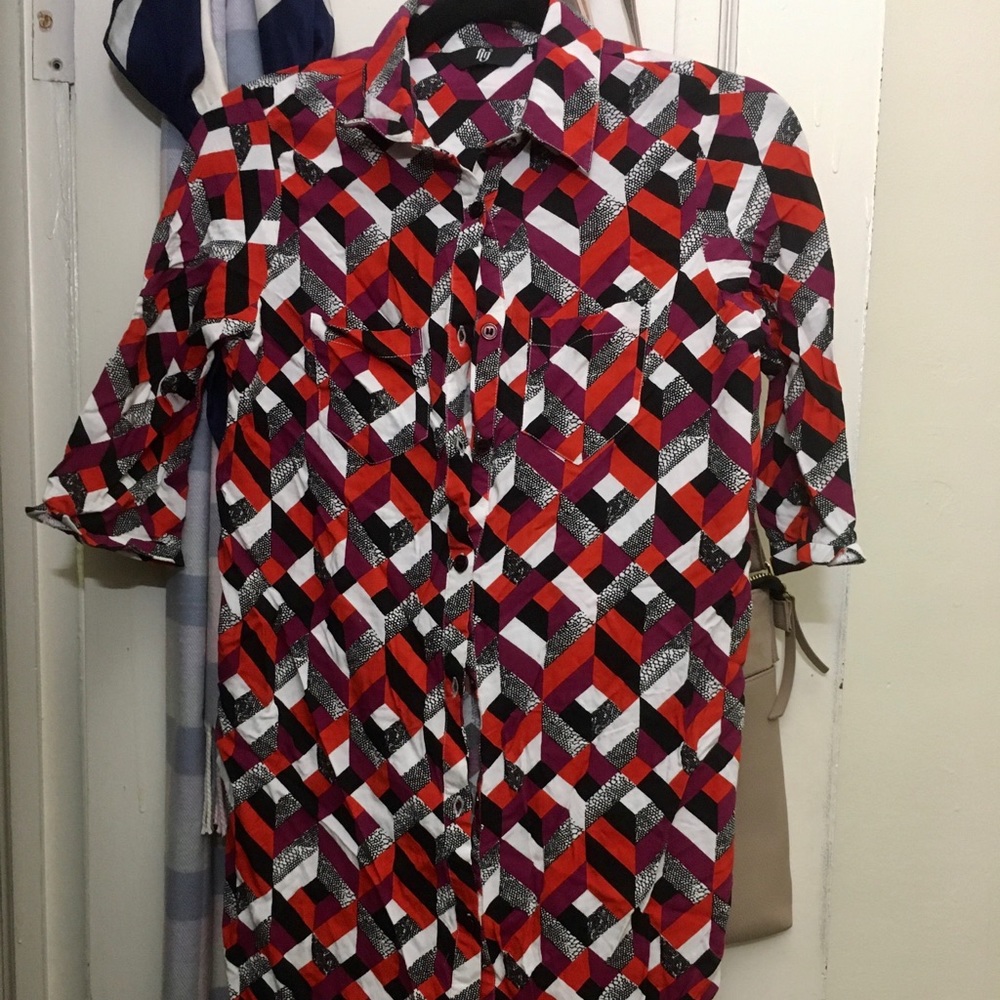 Abstract Print Tunic/ Top/ Dress